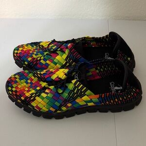Corkys Multicolor Woven Slip-Ons women Size 9
